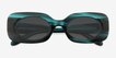 Kingsley Striped Teal Alternative MaterialsSunglass Frames from EyeBuyDirect, Closed View