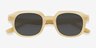 Shaw Striped Cream AcetateSunglass Frames from EyeBuyDirect, Closed View