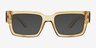 Steele Yellow Eco-friendlySunglass Frames from EyeBuyDirect, Front View