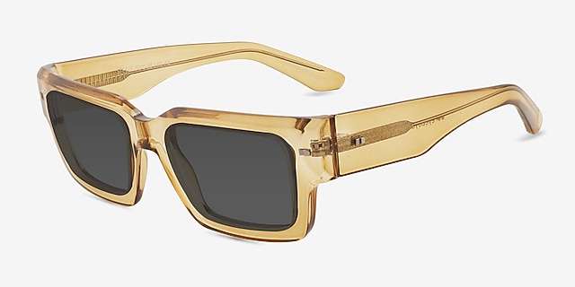 Steele Yellow Alternative MaterialsSunglass Frames from EyeBuyDirect, Angle View