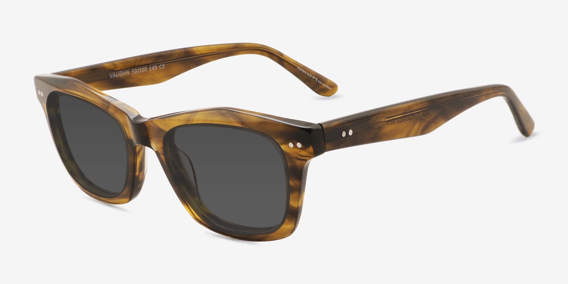 Vaughn - Square Striped Teal Frame Prescription Sunglasses 