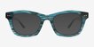 Vaughn Striped Teal Alternative MaterialsSunglass Frames from EyeBuyDirect, Front View
