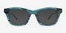 Vaughn Striped Teal AcetateSunglass Frames from EyeBuyDirect, Front View