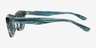 Vaughn Striped Teal AcetateSunglass Frames from EyeBuyDirect, Side View