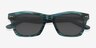 Vaughn Striped Teal AcetateSunglass Frames from EyeBuyDirect, Closed View