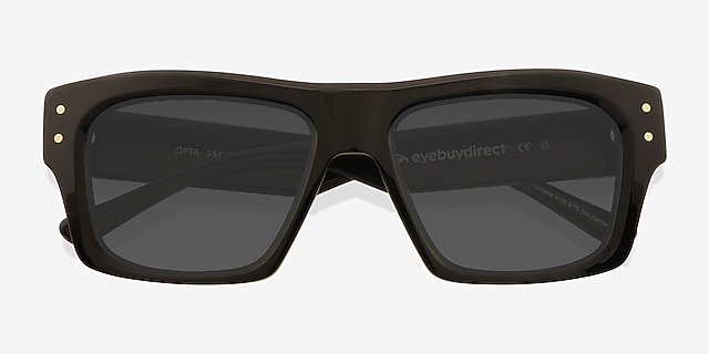 Opta Black Alternative MaterialsSunglass Frames from EyeBuyDirect, Closed View