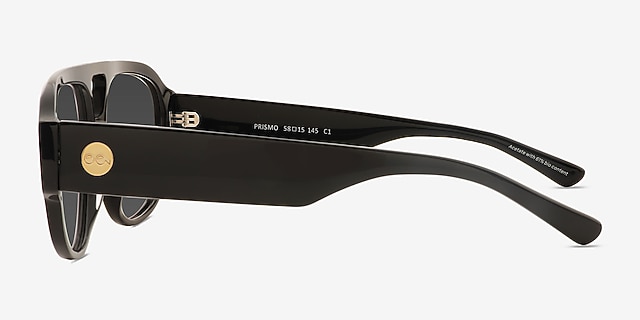 Prismo Black Alternative MaterialsSunglass Frames from EyeBuyDirect, Side View