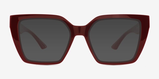 Delano Red Alternative MaterialsSunglass Frames from EyeBuyDirect, Front View