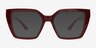 Delano Red Alternative MaterialsSunglass Frames from EyeBuyDirect, Front View