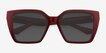 Delano Red Alternative MaterialsSunglass Frames from EyeBuyDirect, Closed View