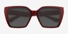 Delano Red Alternative MaterialsSunglass Frames from EyeBuyDirect, Closed View