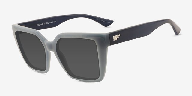 Delano Blue Alternative MaterialsSunglass Frames from EyeBuyDirect, Angle View