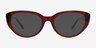 Pryce Rouge Matériaux biosourcésSoleil de Lunette de vue d'EyeBuyDirect, Vue de Face