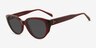 Pryce Rouge Matériaux biosourcésSoleil de Lunette de vue d'EyeBuyDirect, Vue d'Angle