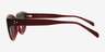 Pryce Rouge Matériaux biosourcésSoleil de Lunette de vue d'EyeBuyDirect, Vue de Côté