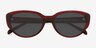 Pryce Rouge Matériaux biosourcésSoleil de Lunette de vue d'EyeBuyDirect, Vue Rapprochée