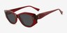 Haviland Red AcetateSunglass Frames from EyeBuyDirect, Angle View