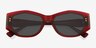 Haviland Red AcetateSunglass Frames from EyeBuyDirect, Closed View