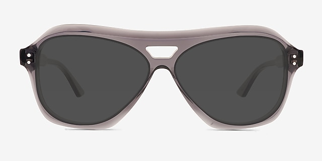 Harcourt Gray AcetateSunglass Frames from EyeBuyDirect, Front View