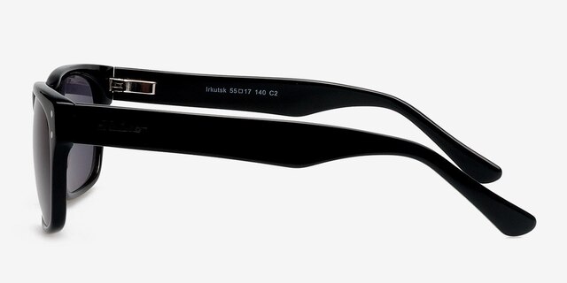 Irkutsk Black PlasticSunglass Frames from EyeBuyDirect, Side View
