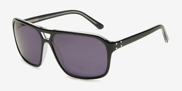 Kalach Black & ClearSoleil de Lunette de vue d'EyeBuyDirect, Vue d'Angle