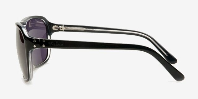 Kalach Black & ClearSoleil de Lunette de vue d'EyeBuyDirect, Vue de Côté