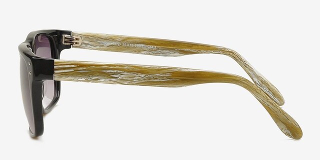Sergi Black AcetateSunglass Frames from EyeBuyDirect, Side View