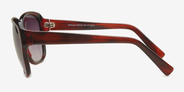 Nizhniye Burgundy AcetateSunglass Frames from EyeBuyDirect, Side View