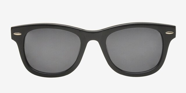 Lomov Black PlasticSunglass Frames from EyeBuyDirect, Front View