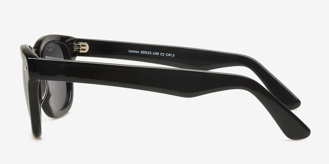 Lomov Black PlasticSunglass Frames from EyeBuyDirect, Side View
