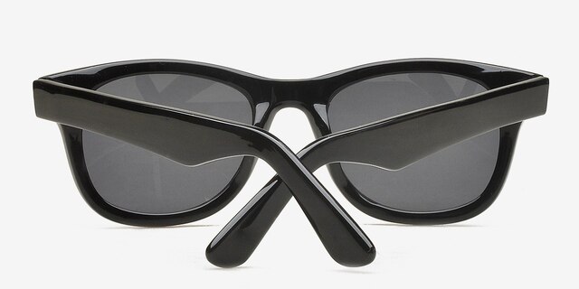 Lomov Black PlasticSunglass Frames from EyeBuyDirect, Closed View