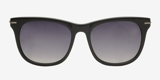 Novgorod Black MetalSunglass Frames from EyeBuyDirect, Front View