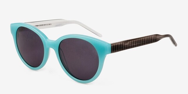 Angie Blue AcetateSunglass Frames from EyeBuyDirect, Angle View