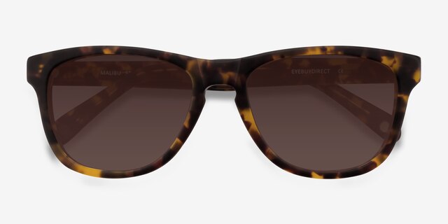 Malibu Brown & Tortoise AcetateSunglass Frames from EyeBuyDirect, Closed View