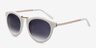 Milano White AcetateSunglass Frames from EyeBuyDirect, Angle View