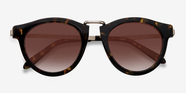 Milano Brown & Tortoise AcetateSunglass Frames from EyeBuyDirect, Closed View
