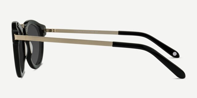 Milano Black AcetateSunglass Frames from EyeBuyDirect, Side View