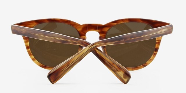 Newport Brown & Strip AcetateSunglass Frames from EyeBuyDirect, Closed View