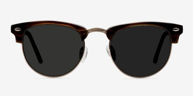 The Hamptons Brown Golden Acetate-metalSunglass Frames from EyeBuyDirect, Front View