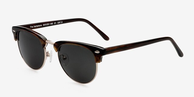 The Hamptons Brown Golden Acetate-metalSunglass Frames from EyeBuyDirect, Angle View