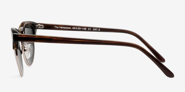 The Hamptons Brown Golden Acetate-metalSunglass Frames from EyeBuyDirect, Side View