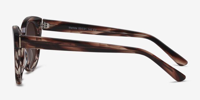 Matilda Brown & Tortoise AcetateSunglass Frames from EyeBuyDirect, Side View