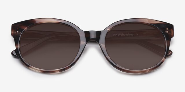 Matilda Brown & Tortoise AcetateSunglass Frames from EyeBuyDirect, Closed View