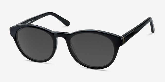Coppola Black AcetateSunglass Frames from EyeBuyDirect, Angle View