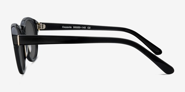 Coppola Black AcetateSunglass Frames from EyeBuyDirect, Side View