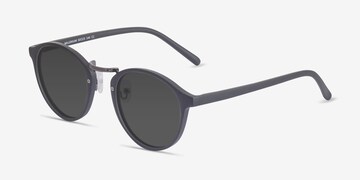 Bungalow nederlag Rejse Millenium - Round Matte Black Frame Prescription Sunglasses | Eyebuydirect