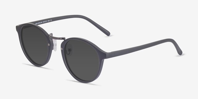 Millenium Matte Black PlastiqueSoleil de Lunette de vue d'EyeBuyDirect, Vue d'Angle