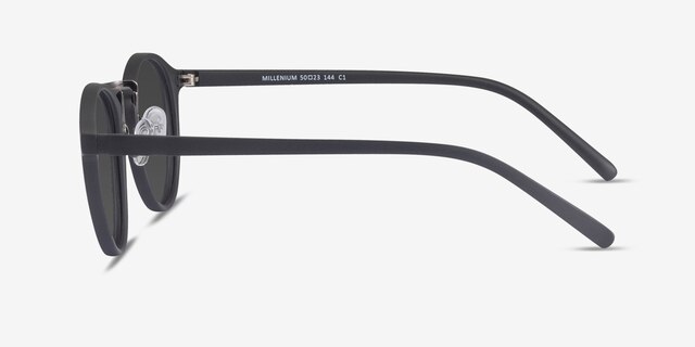 Millenium Matte Black PlastiqueSoleil de Lunette de vue d'EyeBuyDirect, Vue de Côté