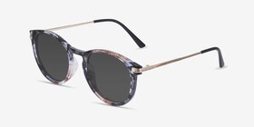 Monroe Pink/Floral Plastic-metal Soleil de Lunette de vue d'EyeBuyDirect, Vue d'Angle