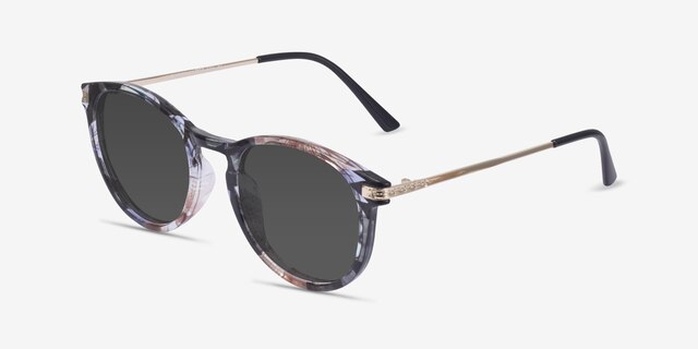 Monroe Pink & Floral Plastic-metalSunglass Frames from EyeBuyDirect, Angle View